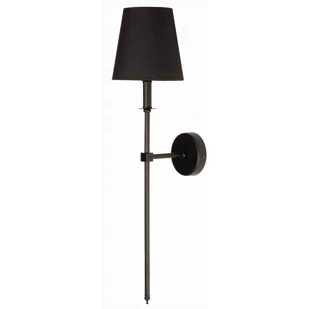 Hotelové nástěnné svítidlo s all black stínidlem Hampton Lux