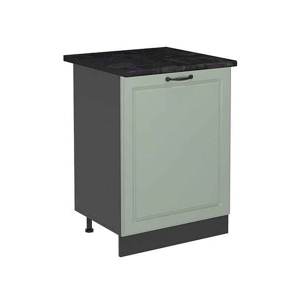 Vicco SPODNÍ SKŘÍŇKA KUCHYŇSKÉ LINKY R-Line, Mint venkovský dům/Antracit, 60 cm s 1 dveřmi pracovná doska antracitová