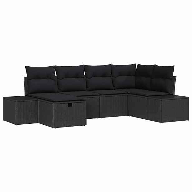 vidaXL Set pohovek 6 ks polyratan