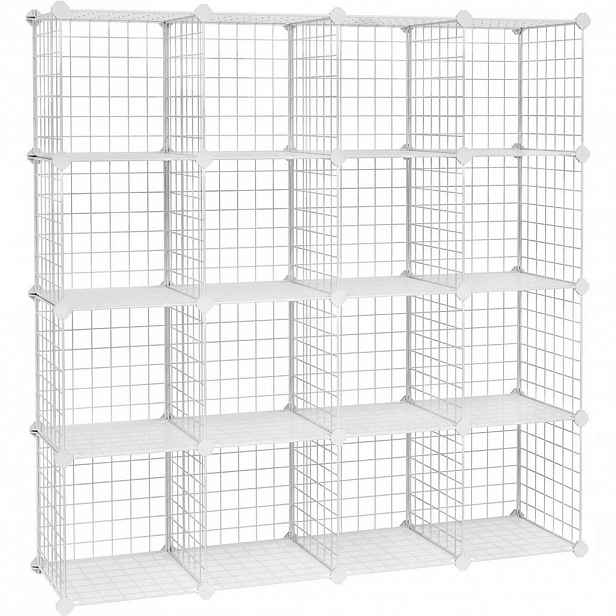 Boxxx KOMBINACE REGÁLŮ, bílá, železo, 123/123/31 cm