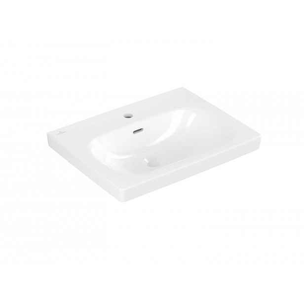 Villeroy & Boch Skyla - Umyvadlo, 60x46 cm, s přepadem, otvor pro baterii, alpská bílá 5A516001