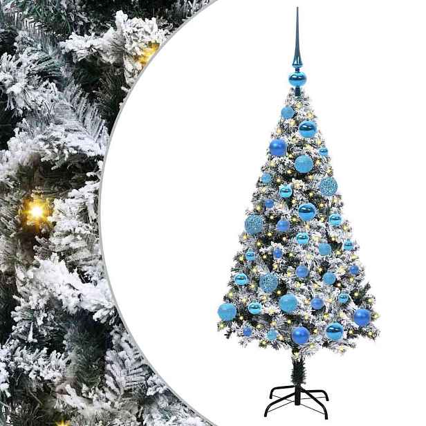 vidaXL Umělý vánoční stromeček Bílá 120 cm PVC, ocel a plast