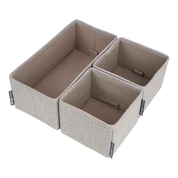 Sada 3 béžových organizérů Bigso Box of Sweden Drawer