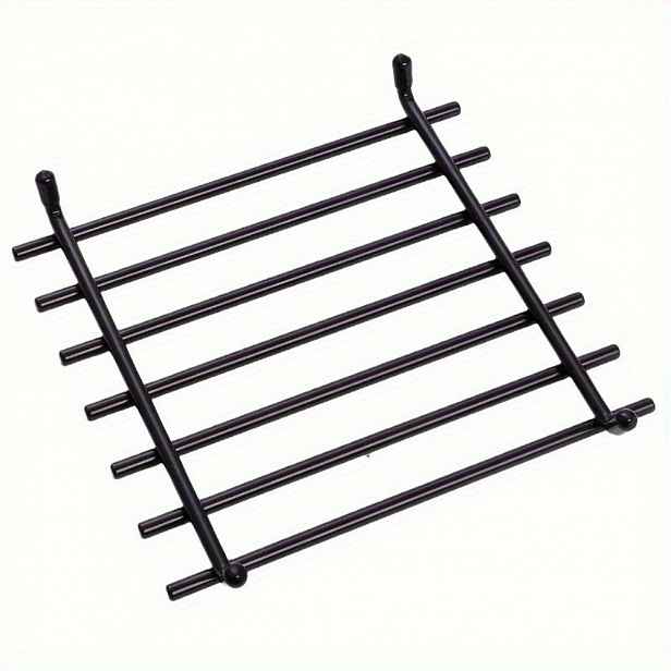 TEMU Moderní minimalistická podložka na kuchyňskou linku z tepaného železa, tepelná izolace a kovový materiál odolný proti poškrábání, čtvercová