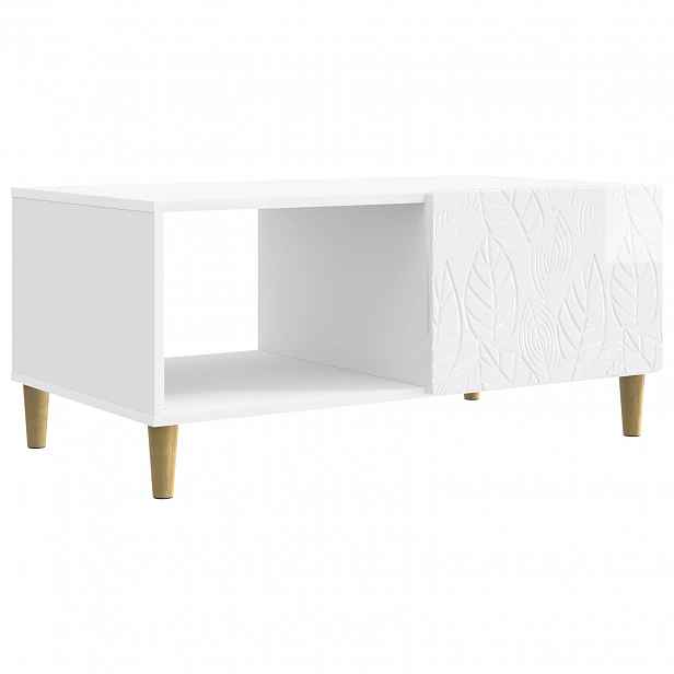 vidaXL Konferenční stolek Bílá s vysokým leskem 90 x 50 x 40 cm