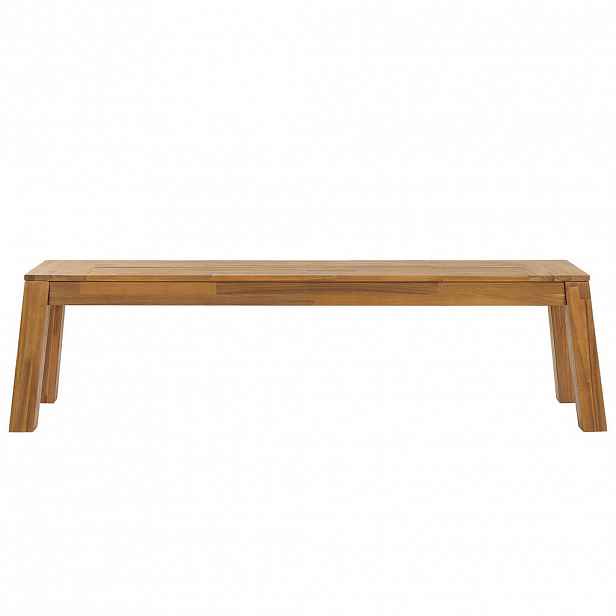 Beliani ZAHRADNÍ LAVICE Akáciové dřevo světle hnědá 160/36 cm Livorno