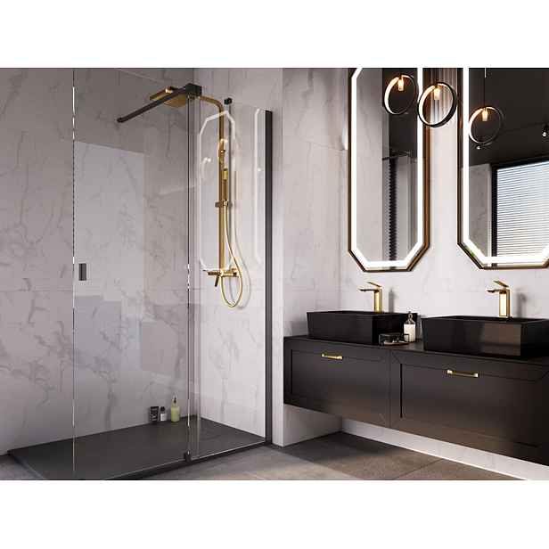 BESCO Olsen Spa  Vayo BCVAYO140BC - Walk-in sprchový kout VAYO BLACK