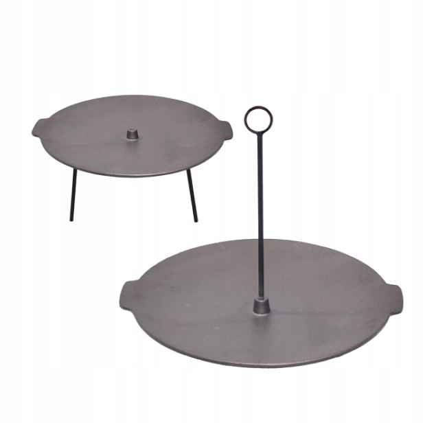 Litinový závěsný gril 44 cm 2v1 na oheň, litina