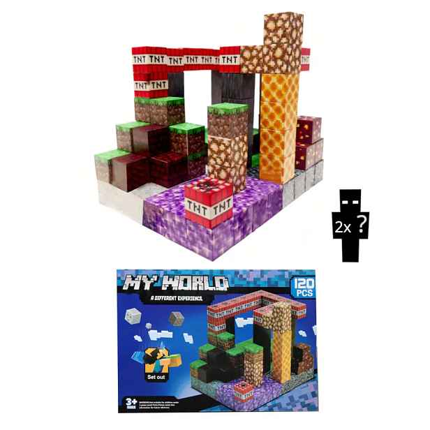 Toybit Magnetická stavebnice Minecraft TNT Amethyst Lava MSTB2349