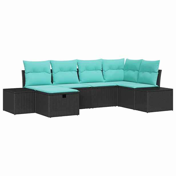 vidaXL Set pohovek 7 ks polyratan