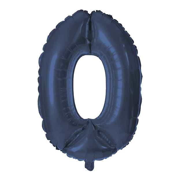 Balónek foliový TORO číslice 0 30cm modrý