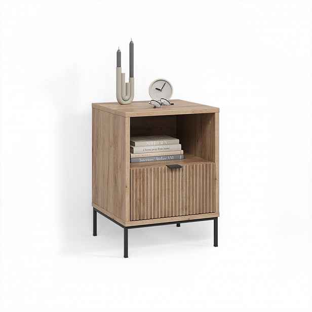 Livinity® NOČNÍ STOLEK Aterno Dub Viking s 1 zásuvkou