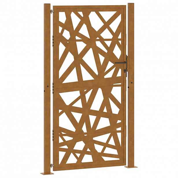 vidaXL Zahradní brána 100 x 200 cm odolná ocel, lehký design