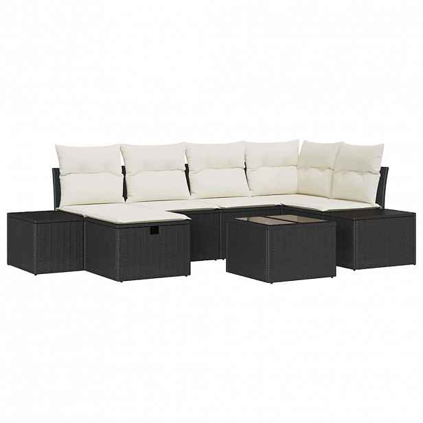 vidaXL Set pohovek 7 ks polyratan