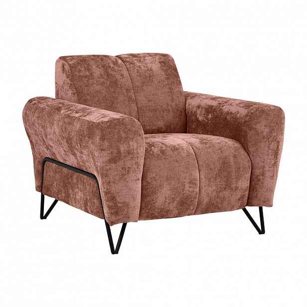Beautysofa RELAXAČNÍ křeslo Volare s kovovými nohami, červená