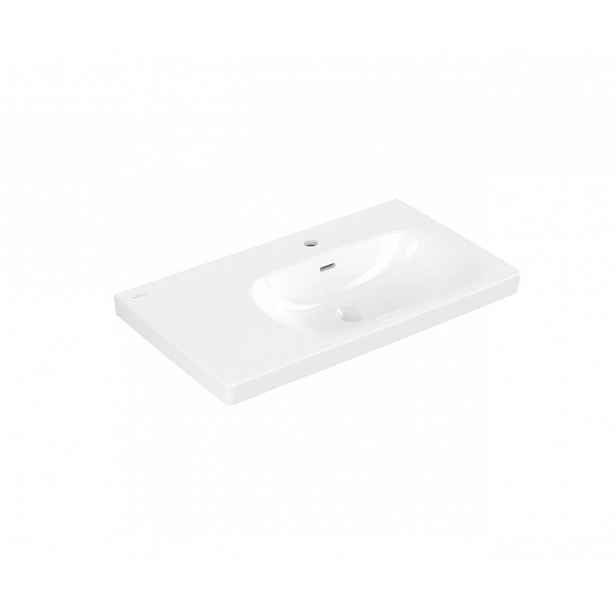 Villeroy & Boch Skyla - Umyvadlo, 80x46 cm, s přepadem, otvor pro baterii, alpská bílá 5A52R101