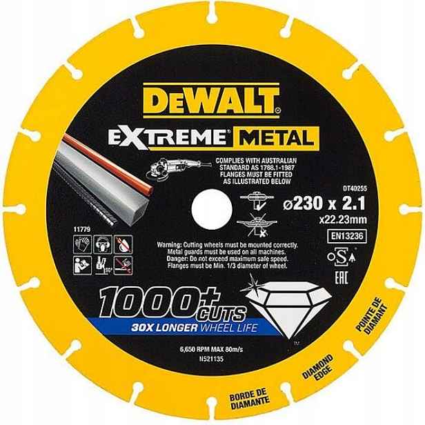 DeWalt DT40255 diamantový řezací kotouč na kov 230*22,2*2,1mm Extrememetal