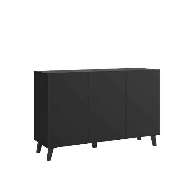 Klasická černá komoda 120 cm na nožkách Phuket SB120