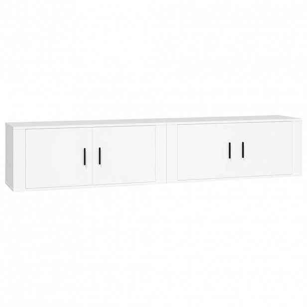 vidaXL Nástěnné TV skříňky 2 ks bílé 100 x 34,5 x 40 cm