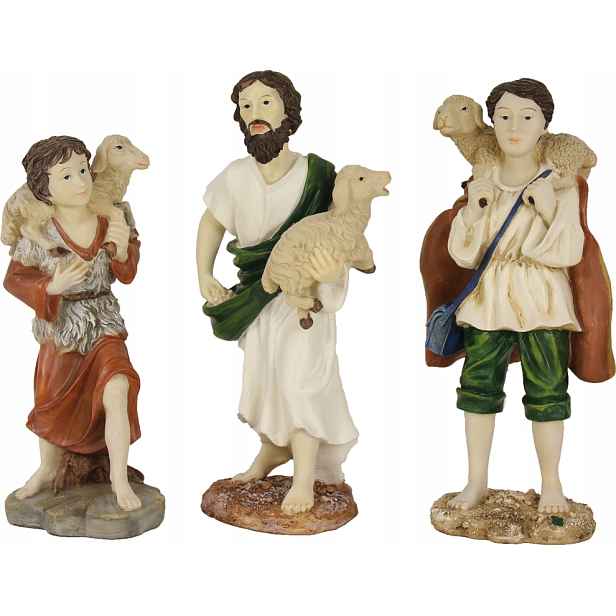 3 Pastýři do Betléma, proporčně se hodí k figurkám o výšce 30 cm
