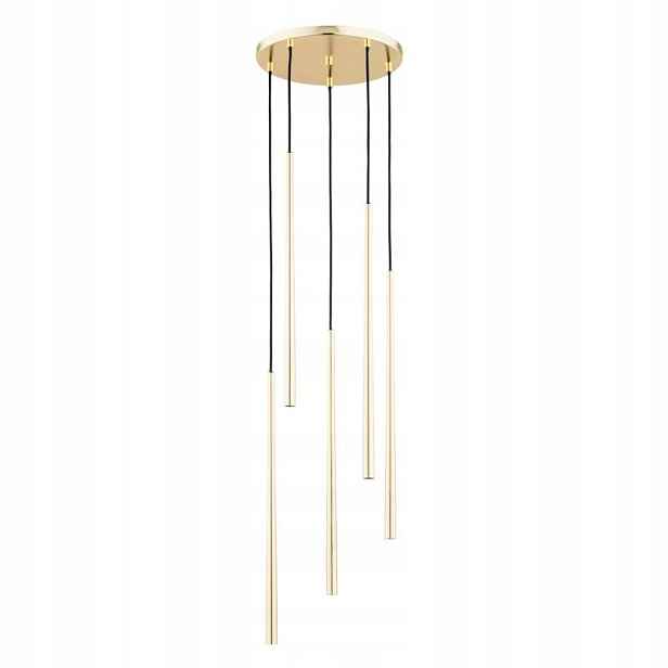 Alfa Závěsná lampa Carmen zlatá 5xG9 tuby 120 cm IP20