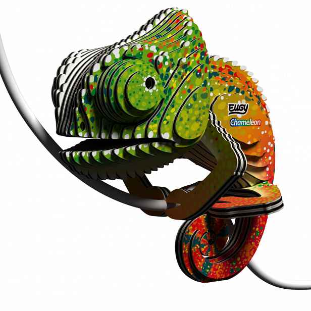 EUGY Chameleon 3D kartonová skládačka