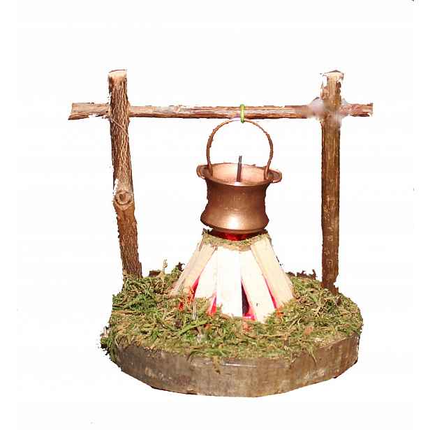 Ohniště s kbelíkem – Osvětlené Generátor Kouře 12 cm