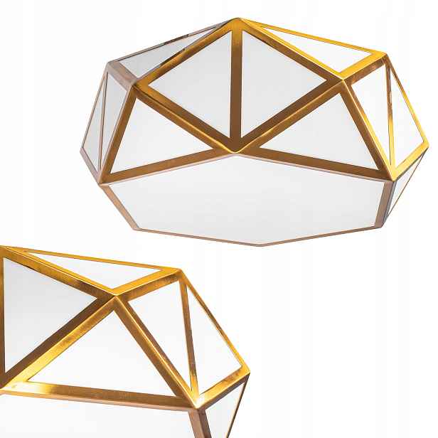 Stropní Svítidlo Geometrický Stropní Svítidlo 45 cm Zlatá Gold Glamour