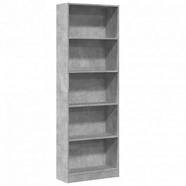 vidaXL Knihovna betonově šedá 60 x 24 x 176 cm kompozitní dřevo