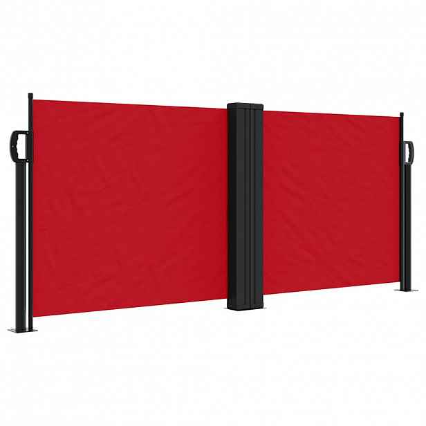 vidaXL Zatahovací boční markýza červená 100 x 1 000 cm