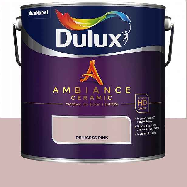 Dulux barva na stěny keramická Ambiance Ceramic Princess Pink 2,5L