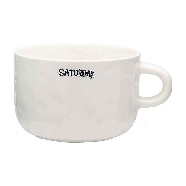 Keramický hrnek na cappuccino Saturday Bílý One size anna nina
