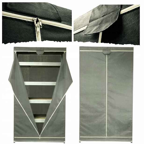 Ochranný obal na regál 270X120X30cm pouzdro na stojan Šedé Trvanlivé
