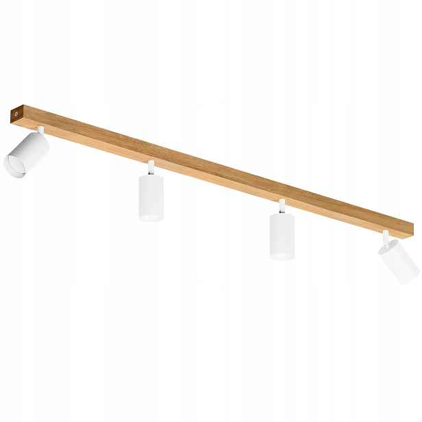 Spot Led stropní svítidlo Dubová Modern 90 cm GU10 Bílá Pohyblivá na omítku