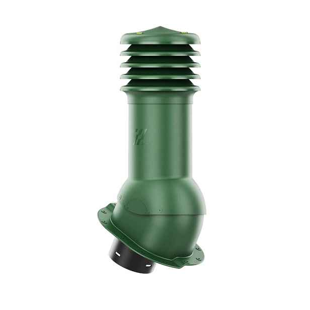 Větrací komín HiVent pro plechovou střešní krytinu, profil L, průměr 125 mm, zelený
