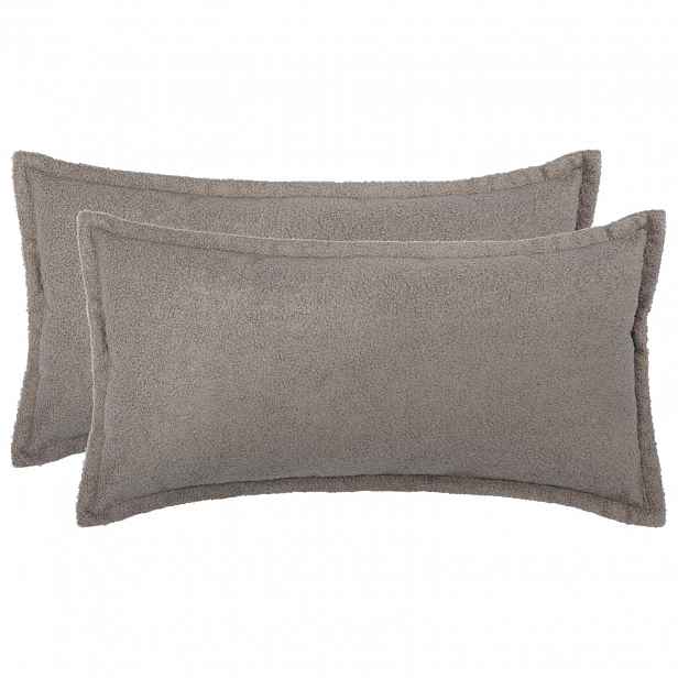 vidaXL Povlak na polštář 2 pcs HOUTEN Světle šedá 40 x 70 cm Bouclé