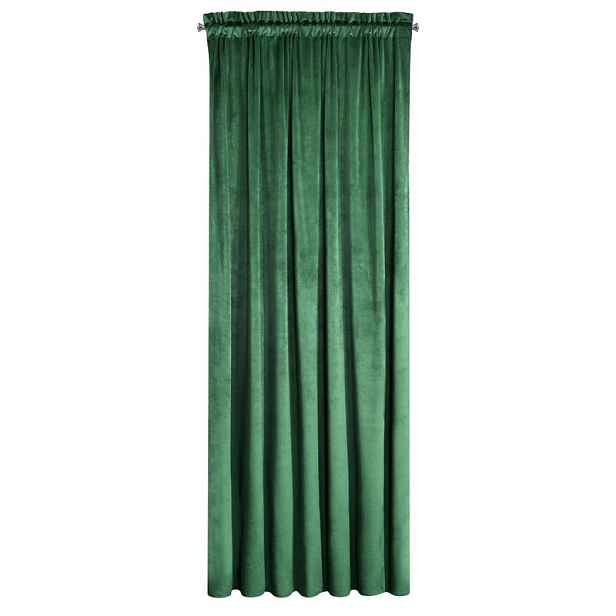 Závěs 140x300 zelený, tmavě velurový, připravený na pásku Pierre Cardin