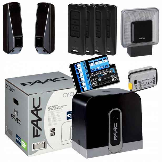 Faac Cyclo C720+ Modul WiFi Lampa+ Pilot 4ks pohon posuvné brány