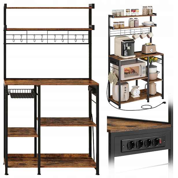Kuchyňská skříň s napájecí lištou a 4 zásuvkami 165,5 cm Loft