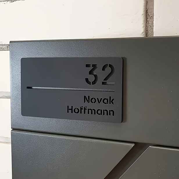 TEMU 2D plochá - [2D plochá] 2D rovnina, Vlastní 2D jmenovka domu, Číslo dveří a dekorace poštovní schránky - Moderní minimalistický design, Vyrobeno