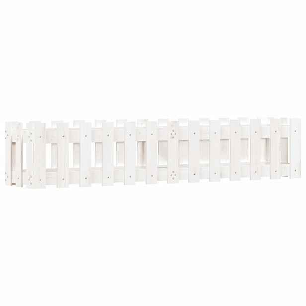 vidaXL Vyvýšený záhon plotový design bílý 150x30x30 cm masiv borovice