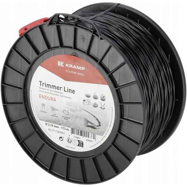 Žací struna Ø 2.7x173 m oválná kroucená, černá, Kramp Endura NL27173ERKR