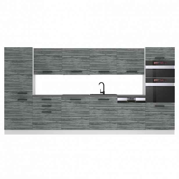 B BELINI GROUP KUCHYŇSKÁ LINKA Naomi 360 cm, s pracovními deskami, Glamour dřevo