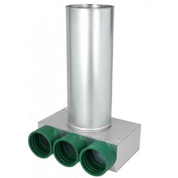 Expanzní box 3x75/125 mm, gumové hrdlo, rekuperace Sol-flex