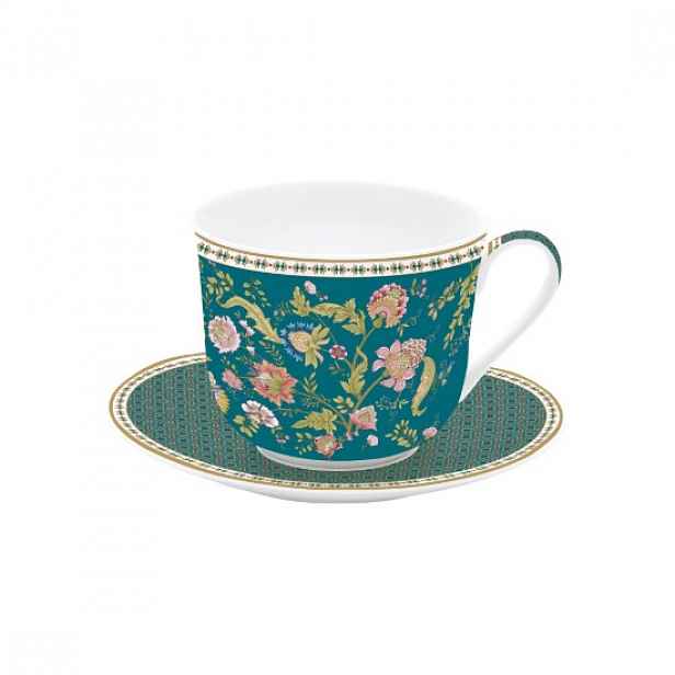 Šálek s podšálkem, porcelán, 400 ml, "Magie D'Orient Green" - Easy Lif