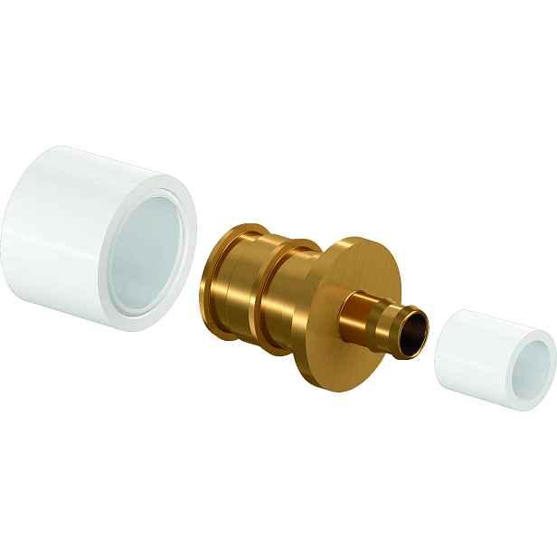 Spojka se dvěma PE-Xa kroužky Uponor Q&E 20×9,9 mm (5 ks/bal.) 1020518