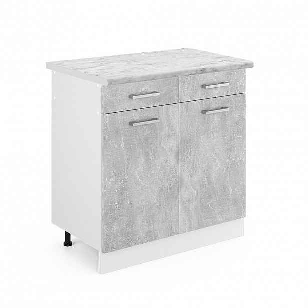 Vicco SPODNÍ SKŘÍŇKA KUCHYŇSKÉ LINKY R-Line Beton 80 cm s pracovní deskou