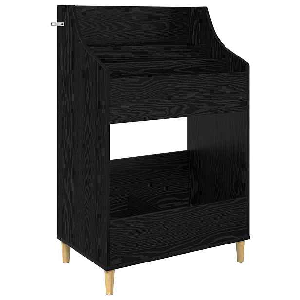 vidaXL Mediální police Černý dub 70,5 x 46 x 112 cm Kompozitní dřevo