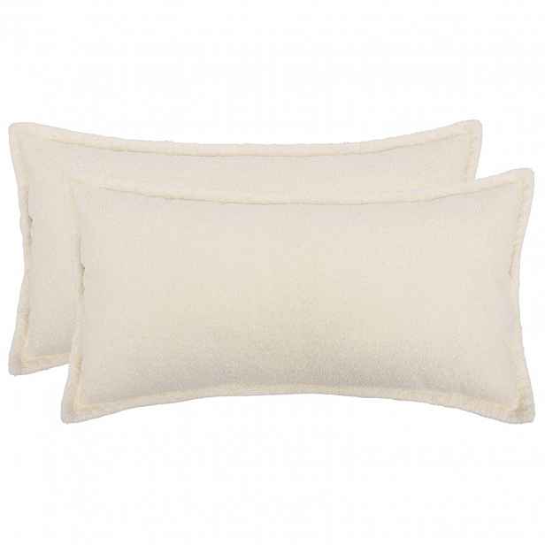 vidaXL Povlak na polštář 2 pcs HOUTEN Krémová 40 x 70 cm Bouclé