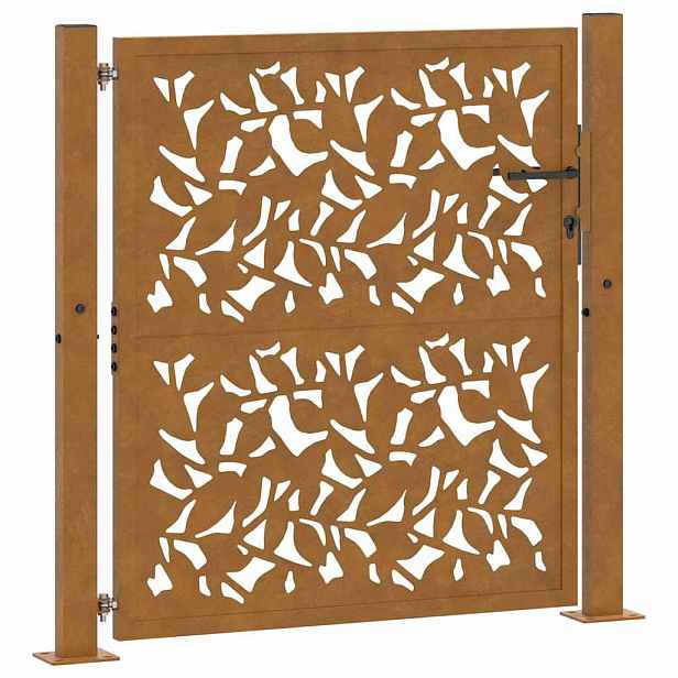 vidaXL Zahradní brána 100 x 100 cm, odolná ocel, design křídla